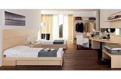酒店家具多半为定制家具，要求设计师在室内设计时就把控好家具的大小、形态、方位
